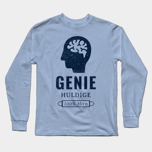 Genie, huldige, 100% Hirn Long Sleeve T-Shirt by Pirino